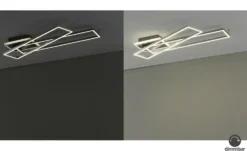 KHG LED-Deckenleuchte, 3-flammig, chrom/ alu mit Fernbedienung