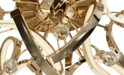 KHG LED-Deckenleuchte, goldfarben mit Kristall