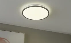 KHG LED-Deckenleuchte mit Backlight, silberfarben
