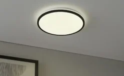 KHG LED-Deckenleuchte mit Backlight, schwarz