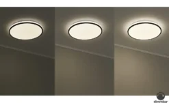 KHG LED-Deckenleuchte, schwarz mit Fernbedienung `klein