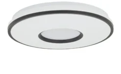 KHG LED-Deckenleuchte, schwarz mit Fernbedienung