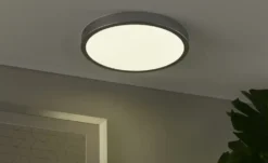 KHG LED-Deckenleuchte, silber mit Sterneneffekt