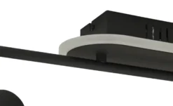 KHG LED-Deckenspot, 2+1-flammig, sandschwarz