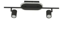 KHG LED-Deckenspot, 2+1-flammig, sandschwarz