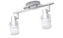 KHG LED-Deckenstrahler, 2-flammig Glas teilsatiniert