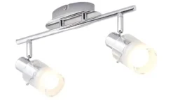 KHG LED-Deckenstrahler, 2-flammig Glas teilsatiniert