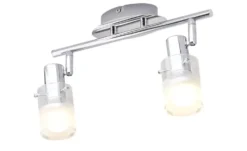 KHG LED-Deckenstrahler, 2-flammig Glas teilsatiniert