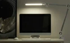 KHG LED-Klemmleuchte, 1-flammig, weiß mit Touchpad