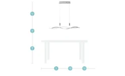 KHG LED-Pendelleuchte, chrom `Wavy´