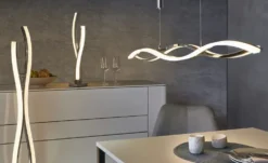 KHG LED-Pendelleuchte, chrom `Wavy´