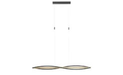 KHG LED-Pendelleuchte, 3-flammig, schwarz/ Eiche