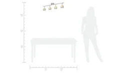 KHG LED-Spot, 4-flammig, mit Holz