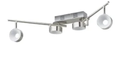 KHG LED-Spot, 4-flammig Nickel matt