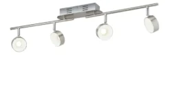 KHG LED-Spot, 4-flammig Nickel matt