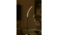 KHG LED-Stehleuchte, 1-flammig, schwarz, gebogen