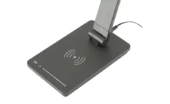 KHG LED-Tischleuchte, schwarz mit Qi-Charger