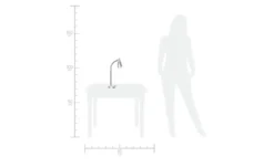 KHG LED-Tischleuchte silber mit flexiblem Arm