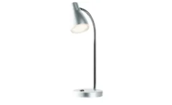 KHG LED-Tischleuchte silber mit flexiblem Arm