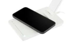 KHG LED-Tischleuchte, weiß mit Qi-Charger