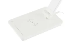 KHG LED-Tischleuchte, weiß mit Qi-Charger