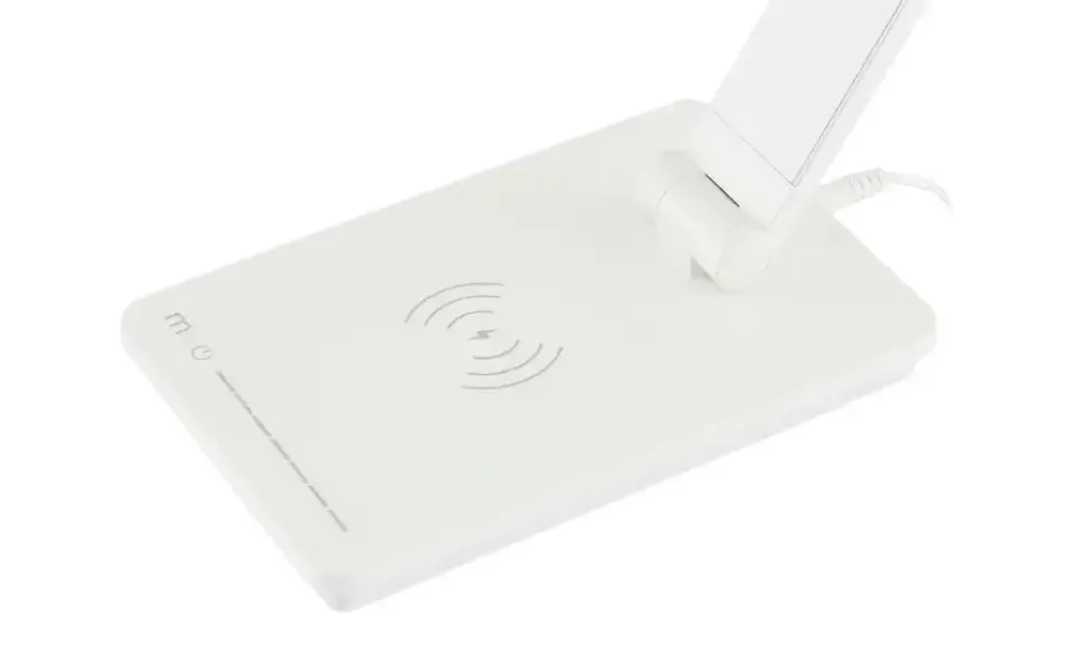 KHG LED-Tischleuchte, weiß mit Qi-Charger
