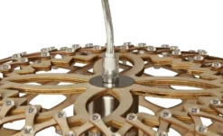 KHG Pendelleuchte, 1-flammig, nickel-matt/ holz