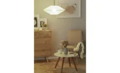 KHG Pendelleuchte, 1-flammig, Stoff weiß