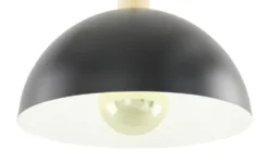 KHG Pendelleuchte, 1-flammig, schwarz/ Holz