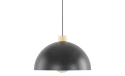 KHG Pendelleuchte, 1-flammig, schwarz/ Holz