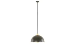 KHG Pendelleuchte, 1-flammig, schwarz/ Holz