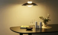 KHG Pendelleuchte, 1-flammig, messing-antik/ schwarz