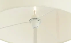 KHG Stehleuchte, 1-flammig, Bambus / Stoffschirm