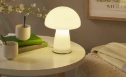 KHG Tischleuchte, 1-flammig, Glas weiß ´klein´