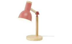 KHG Tischleuchte, 1-flammig, Bambus/ Pink