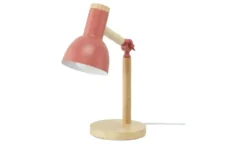 KHG Tischleuchte, 1-flammig, Bambus/ Pink
