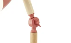 KHG Tischleuchte, 1-flammig, Bambus/ Pink