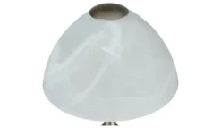 KHG Tischleuchte nickel matt mit Glasschirm
