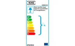 KHG Tischleuchte nickel matt mit Glasschirm