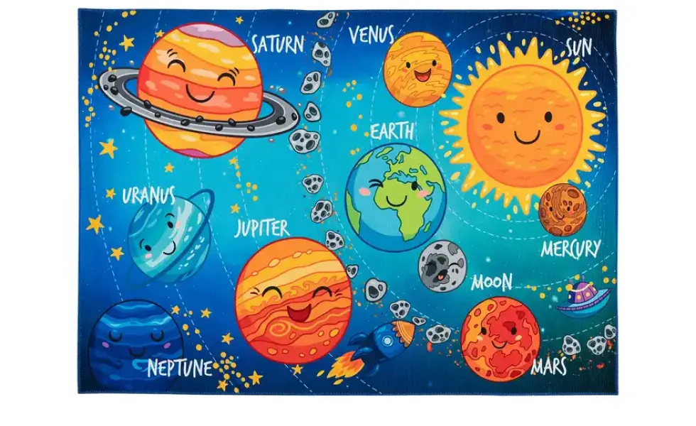 Kinderteppich Solarsystem