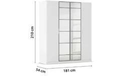 Kleiderschrank mit Spiegel Acero