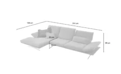 KOINOR Ecksofa aus Flachgewebe Francis