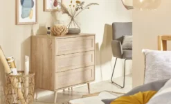 Kommode mit 3 Schubkästen Rafia