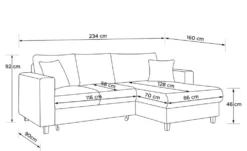 KONSIMO Ecksofa Egret