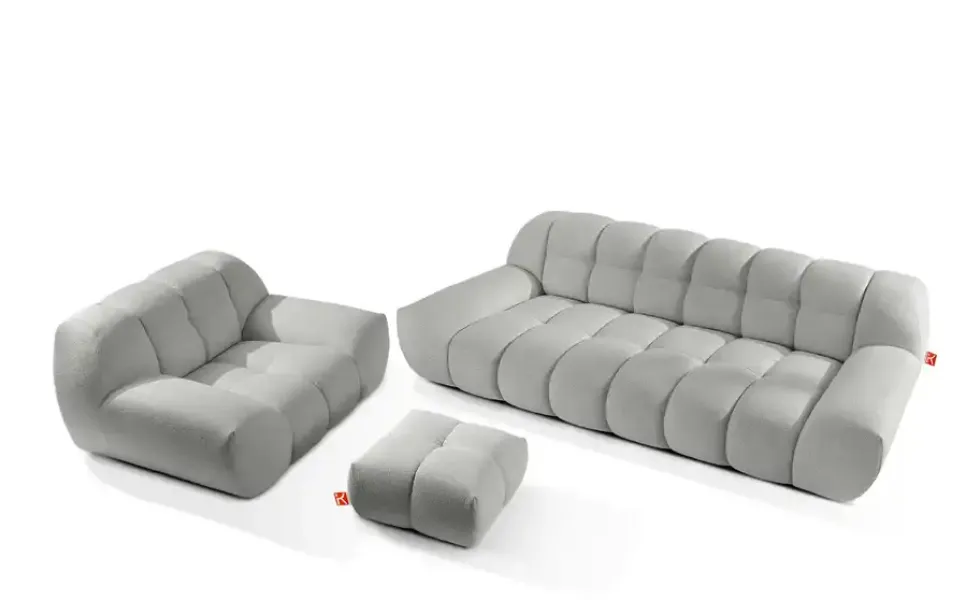 KONSIMO Polstermöbel 3er-Set in Bubble Optik Vena