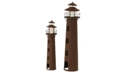 Laterne Leuchtturm, 2er Set