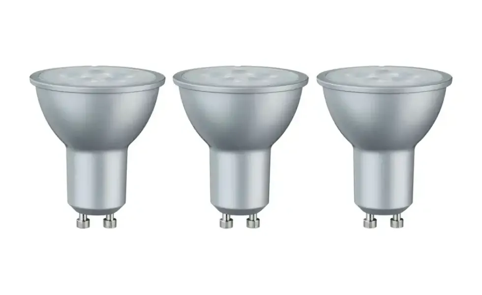 LED 3-er Pack GU10/ 6,5W, silber