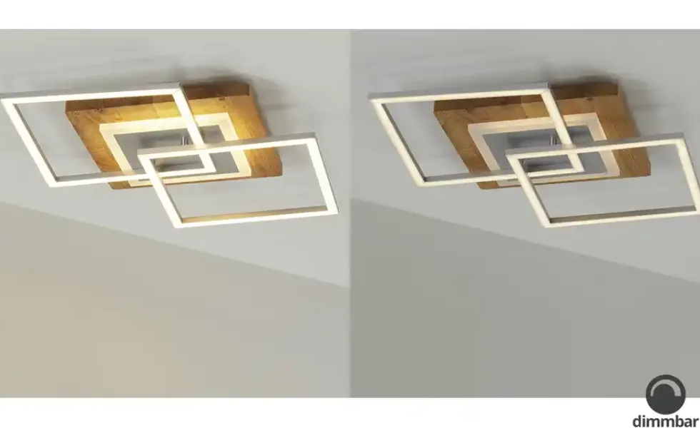 LED-Deckenleuchte, 2-flammig, Asteiche