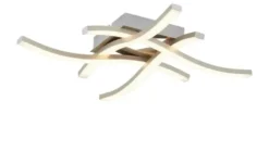 LED-Deckenleuchte, 4-flammig, Nickel matt