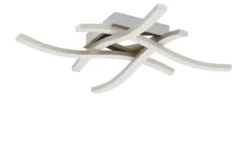 LED-Deckenleuchte, 4-flammig, Nickel matt